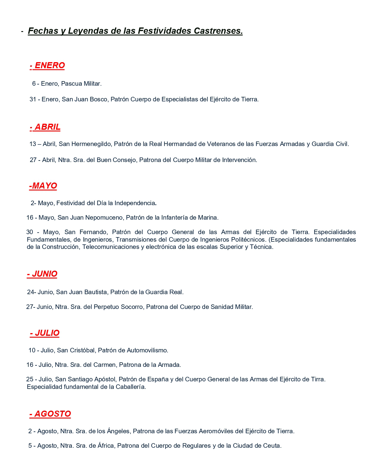 Festividades Castrenses L10_1